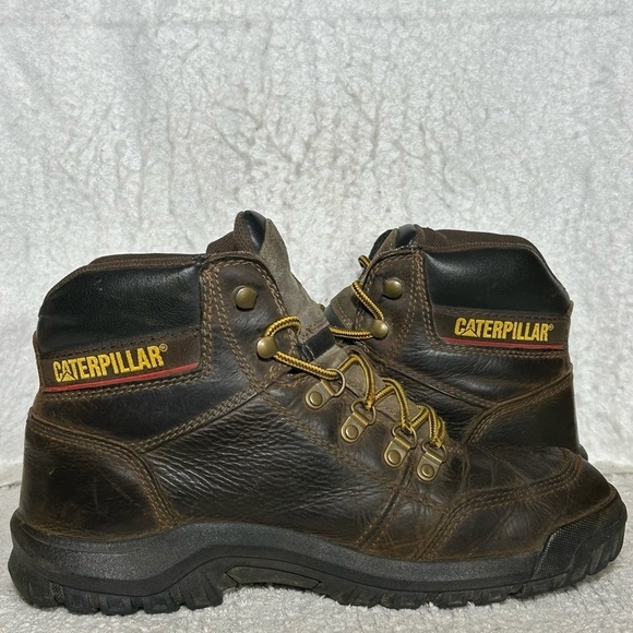 Caterpillar Mens Outline Leather Soft Toe ASTM F2892-17 Work Boots SZ US 10.5 - Picture 6 of 12